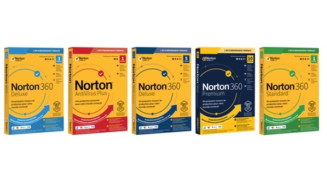 One Year Norton Antivirus or Norton 360 Standard, Deluxe or Premium for up to 10 Devices
